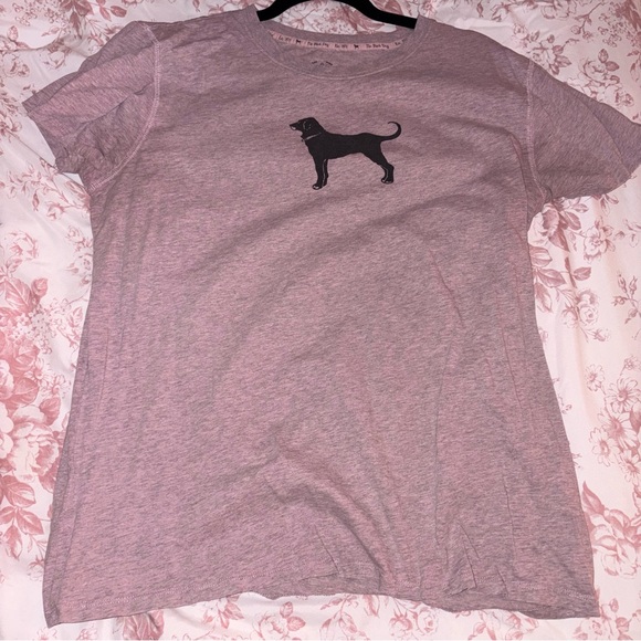 The Black Dog Tops - The Black Dog Pink Tee with Black Graphic